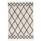 High Pile Rug - Grand Diamond Weave Cream/Black
