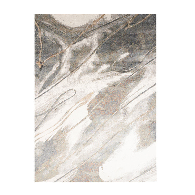 Washable Abstract Rug - Misha Lines Cream/Grey