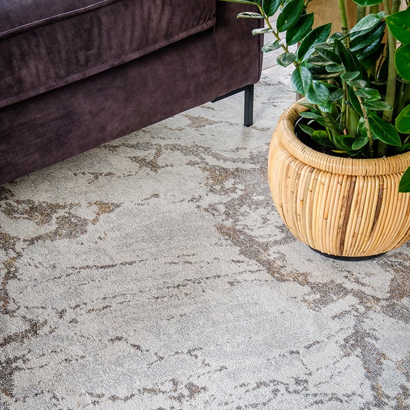 Modern floor rug - Mark Yellow/Cream