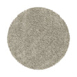 Round high-pile floor rug - Softy Beige