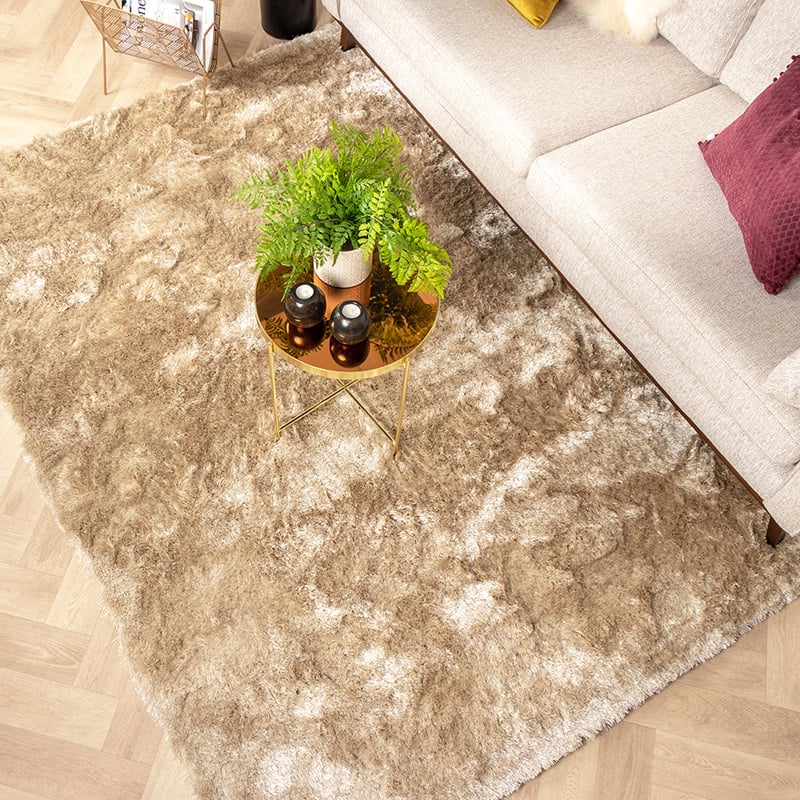 High Pile Rug - Glorious Champagne/Cream