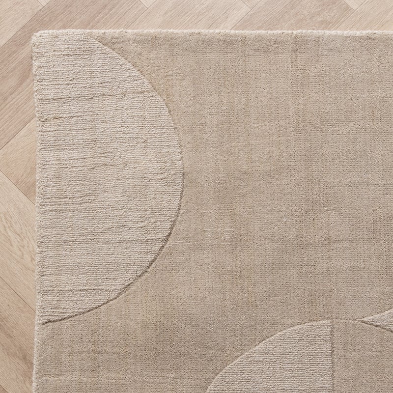 Wool Rug - Giselle Circles Cream