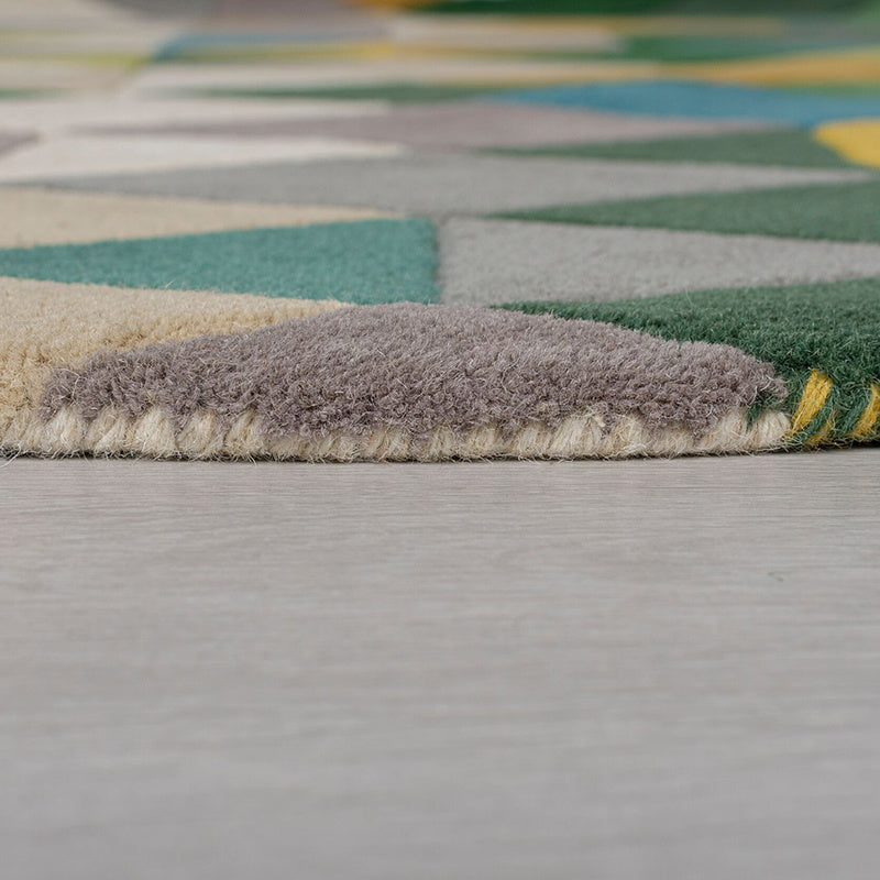 Round Modern Floor Rug - Illo Prism Multicolor