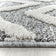 Round Scandinavian floor rug - Pitea Retro Grey/Cream