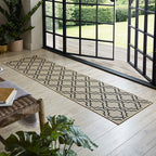 Retro balcony rug - Floreno Milan Beige/Black
