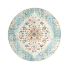 Round Vintage Outdoor Rug - Santo Mandala Light Blue