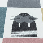 Round Children's Floor Rug - Fleurtje Animals Multicolor