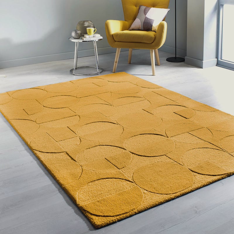 Modern area rug - Mozo Gigi Ochre Yellow