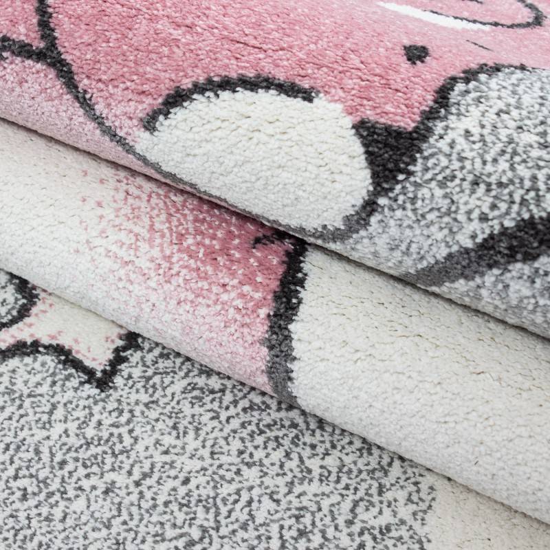 Children's Floor Rug - Anna Bear Pink
