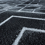 Modern floor rug - Marble Pattern Anthracite/Silver