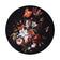 Round Floral Rug - Florine Black/Orange