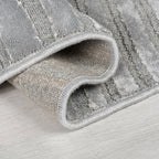 Graphic Floor Rug - Patno Channel Silver
