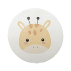 Round Washable Kids Rug - Sammy Giraffe Yellow
