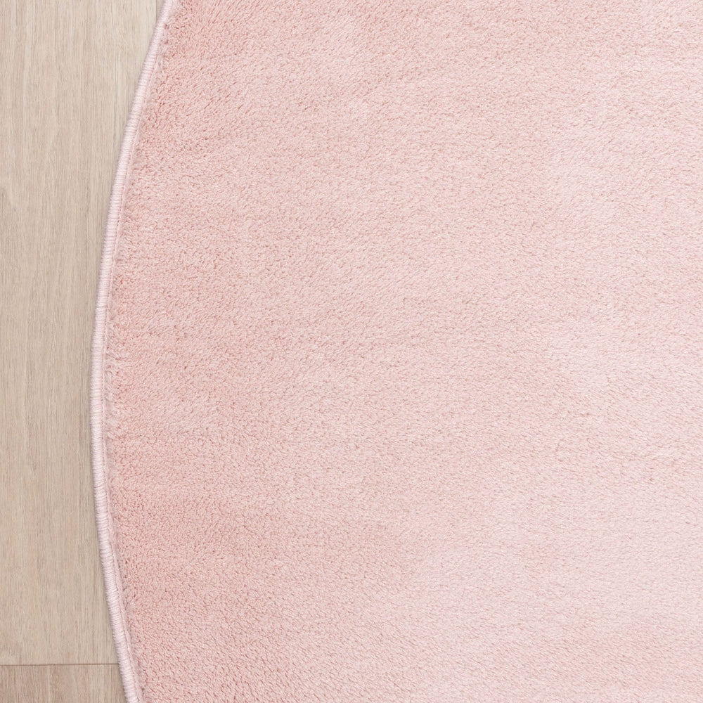 Round Washable Rug - Vivid Pink