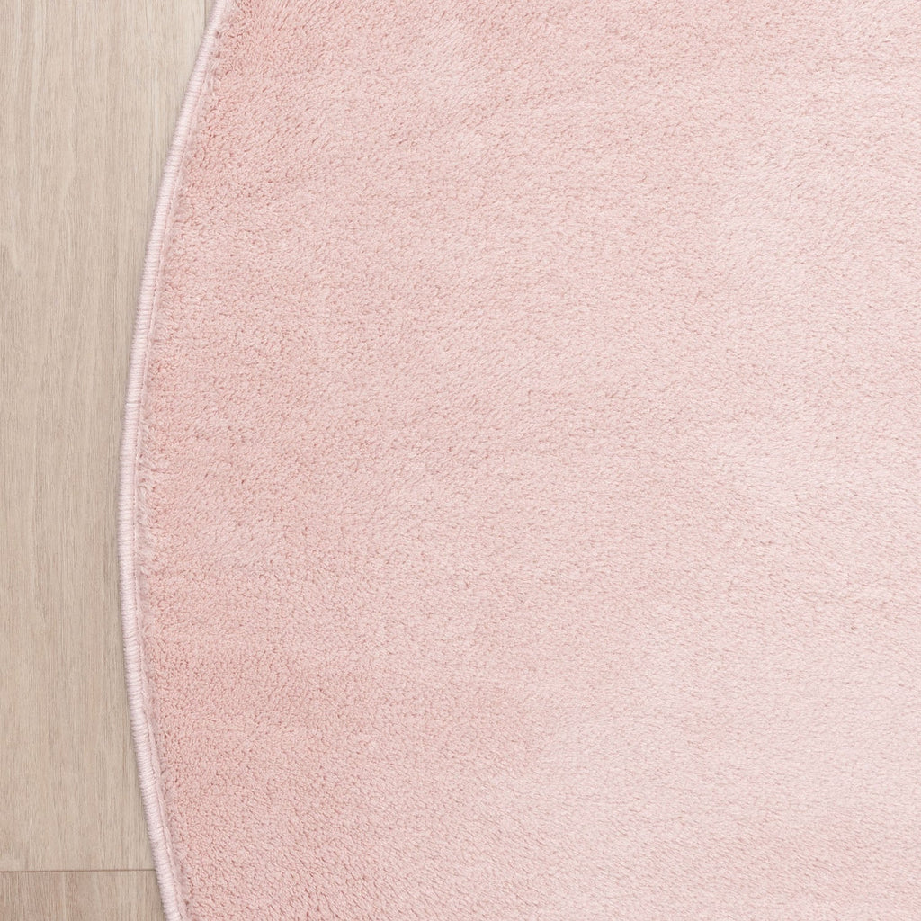 Round Washable Rug - Vivid Pink