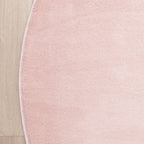 Round Washable Rug - Vivid Pink