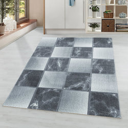 Modern floor rug - Optimism Box Silver/Grey