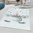 Children's floor rug Unicorn - Lucy White