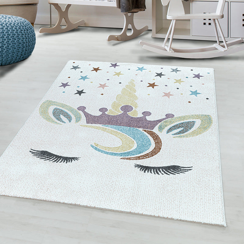 Children's floor rug Unicorn - Lucy White