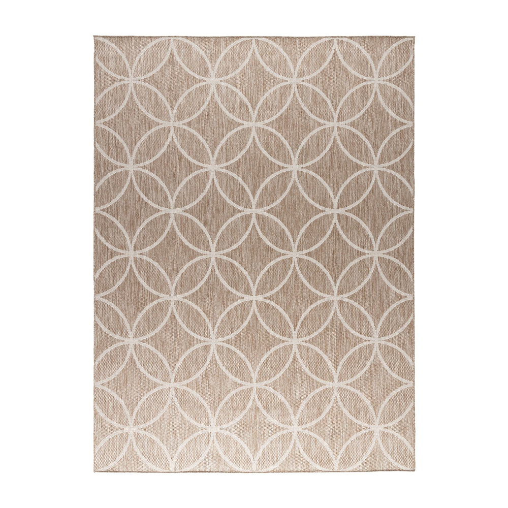 Geometric Outdoor Rug – Faro Ripple Beige