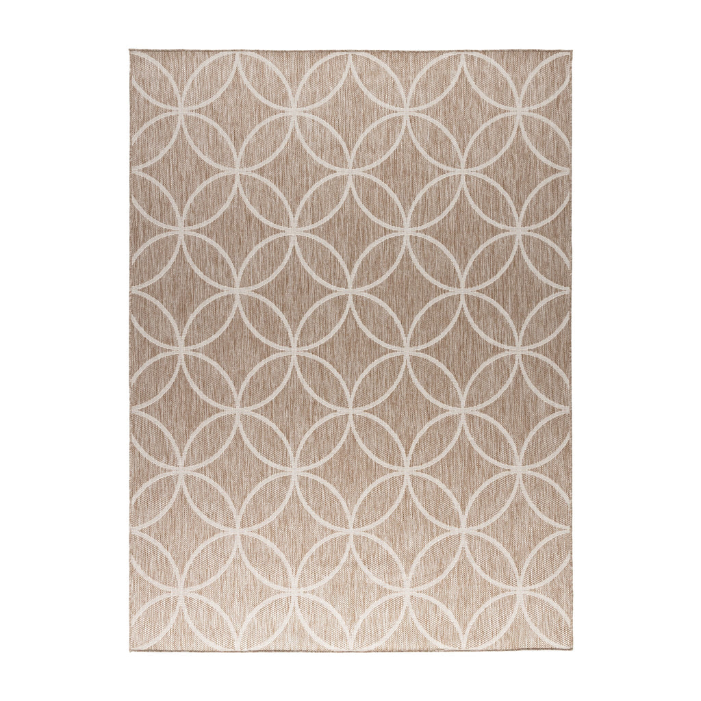 Geometric Outdoor Rug – Faro Ripple Beige