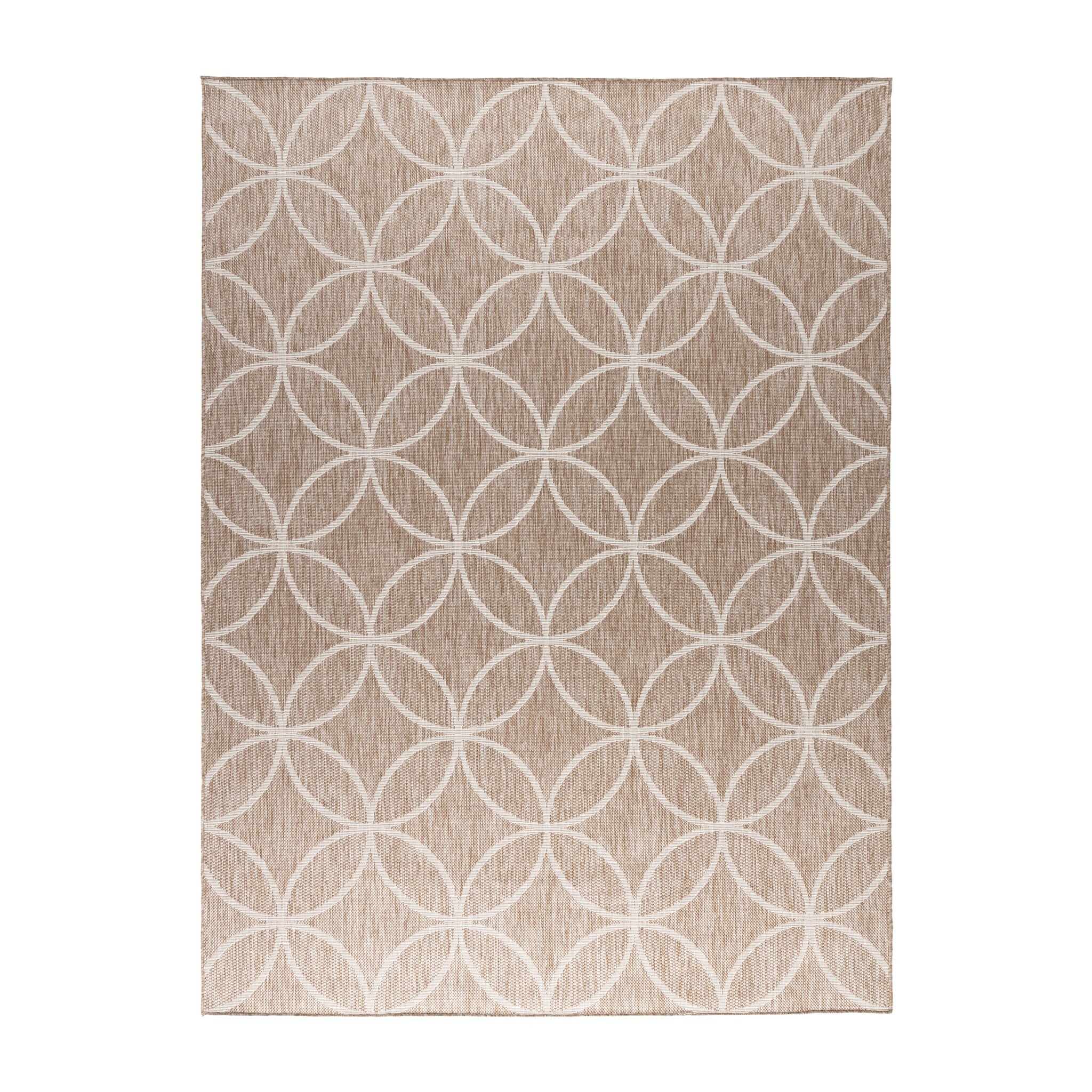 Geometric Outdoor Rug – Faro Ripple Beige