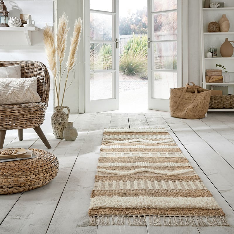 Jute runner - Jubio Medina Natural/Cream