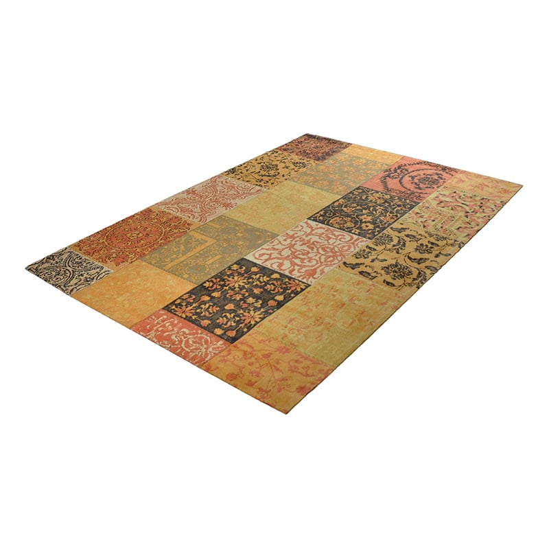 Patchwork Floor Rug - Delany Ocher Yellow