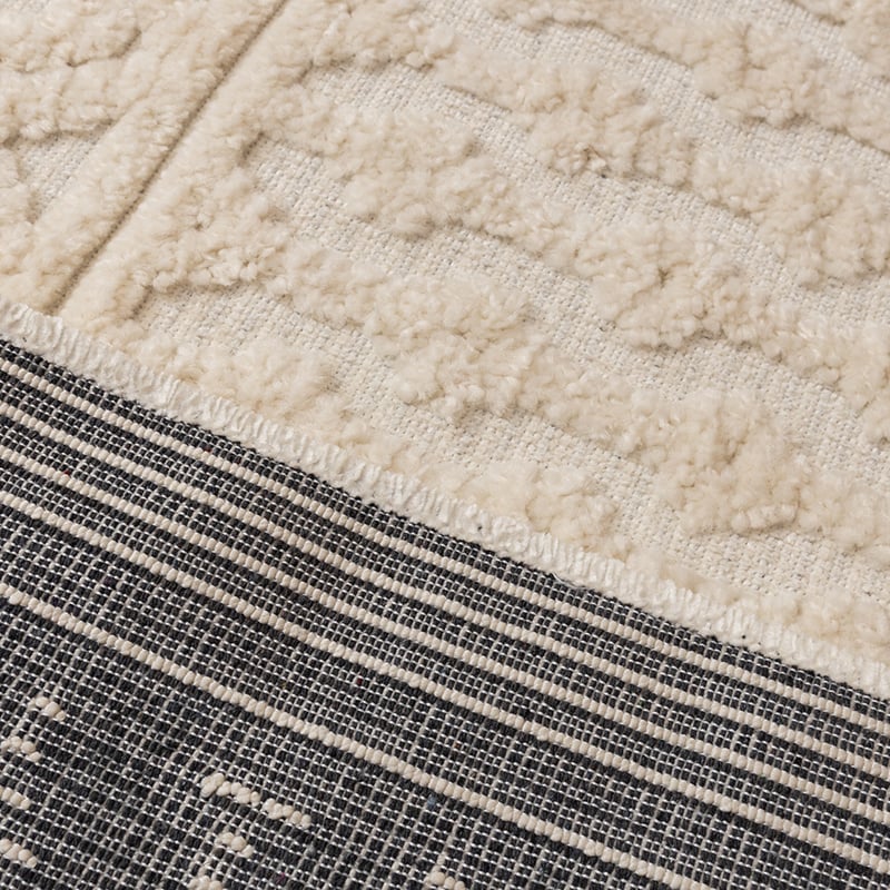 Washable Rug - Dunya Geo White