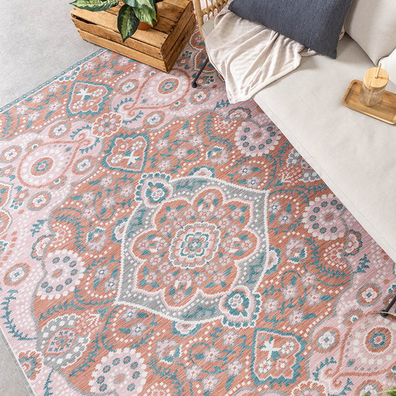 Bohemian Outdoor Rug - Vedra Medallion Pink
