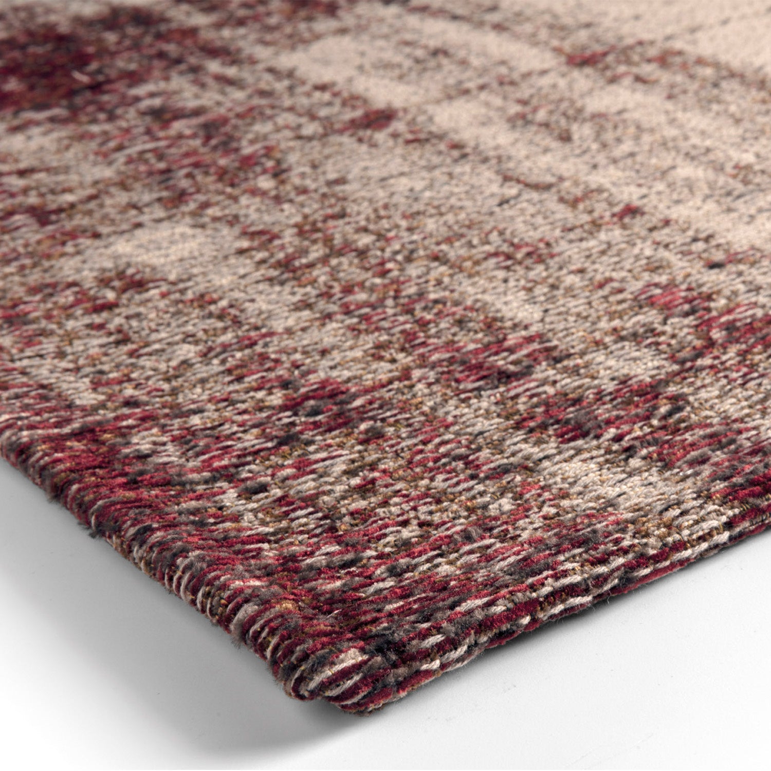 Modern floor rug - Grunge Burgundy/Red