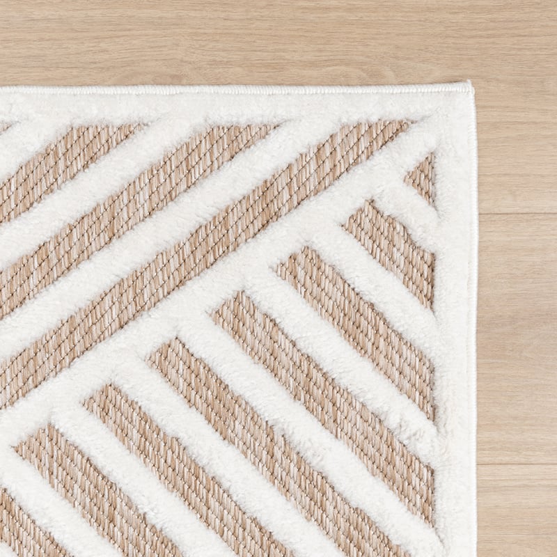 Modern Rug - Nori Lines White/Taupe