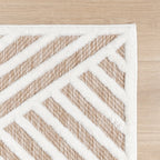 Modern Rug - Nori Lines White/Taupe