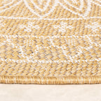 Round Outdoor Rug - Summer Azteca Yellow