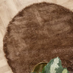 Round High Pile Rug - Glorious Taupe