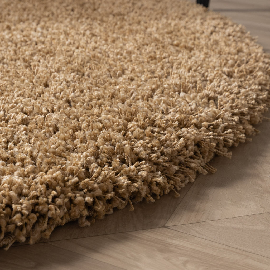 Round shaggy rug - Yves Gold