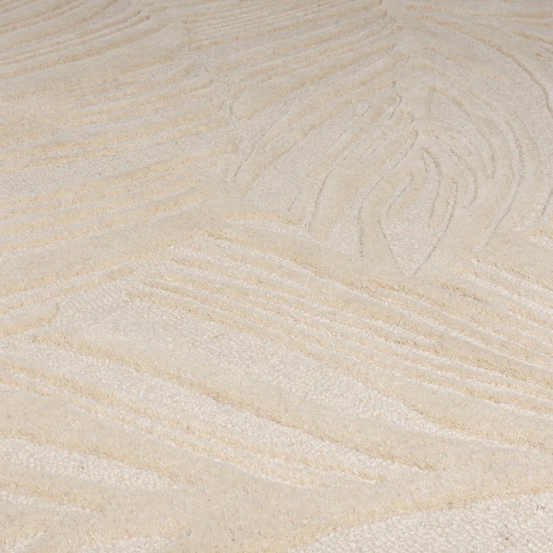 Modern Rug - Solacio Leaves Beige