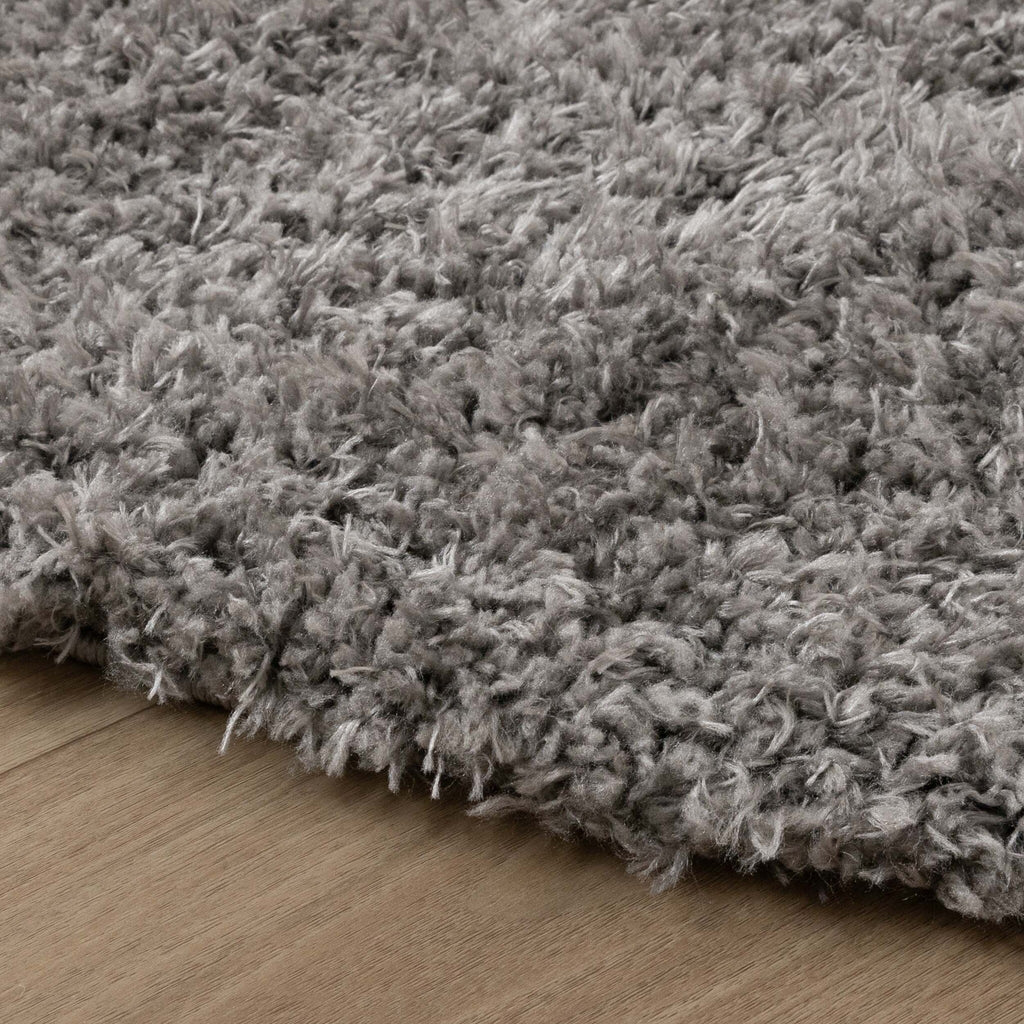 Oval Shaggy Rug - Blaze Grey