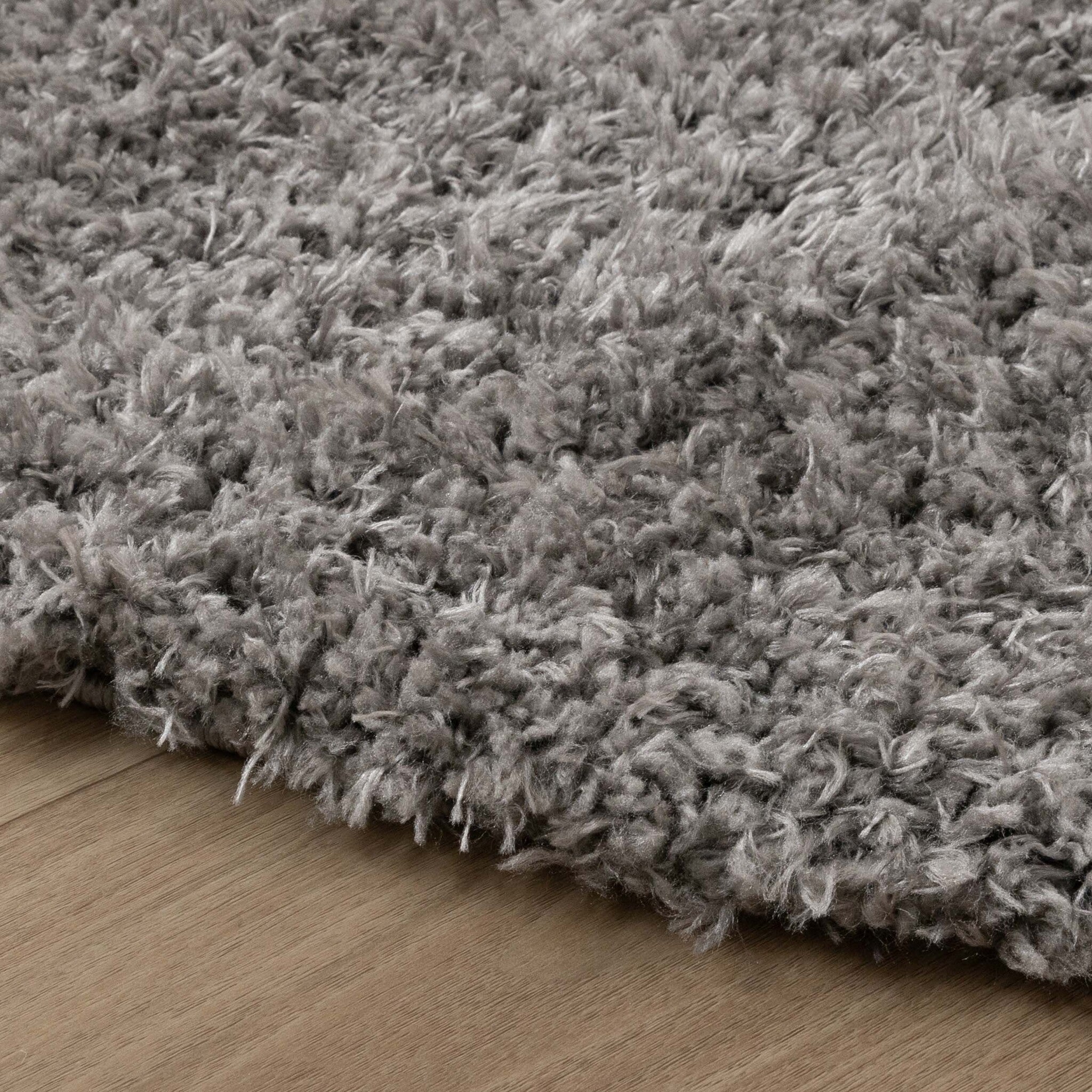 Oval Shaggy Rug - Blaze Grey