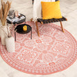 Round Outdoor Rug - Summer Oriental Pink