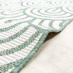 Round Outdoor Rug - Summer Arch Green