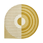 Organic floor rug - Fano Girare Ochre Yellow