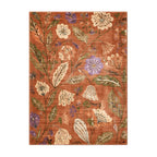 Washable rug – Misty Flowers Terracotta
