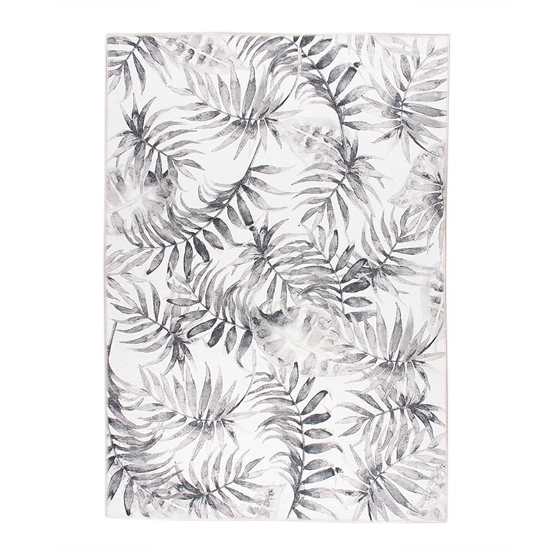Botanical Rug - Palmier Leaves Grey