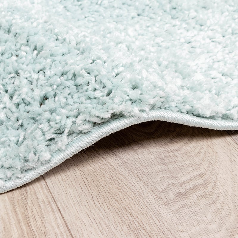 Round High Pile Rug - Lofty Light Blue