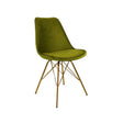 Green Velvet Chair - Gold Frame