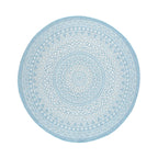 Round Outdoor Rug - Summer Azteca Light Blue