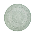Round Outdoor Rug - Summer Azteca Green