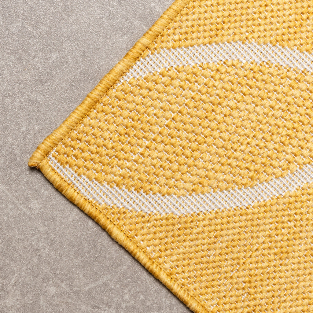 Geometric Outdoor Rug – Faro Ripple Yellow
