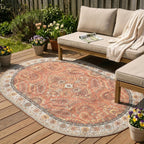 Oval Vintage Outdoor Rug - Santo Flora Terra